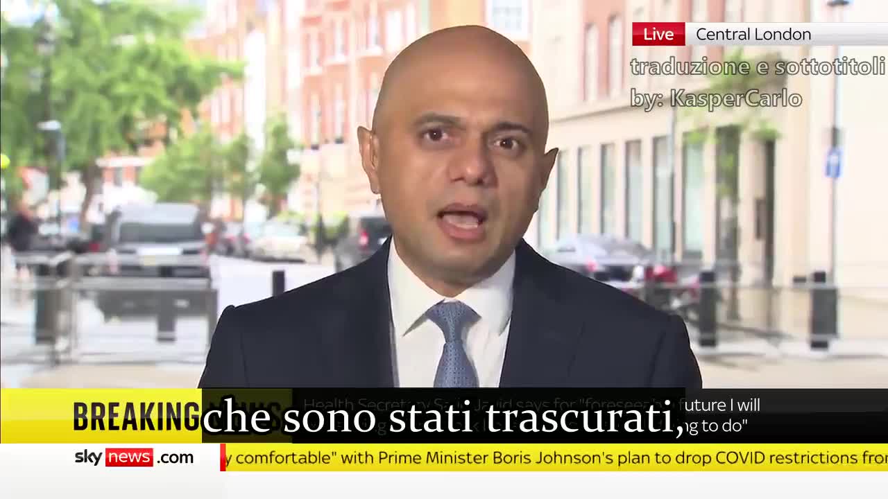 Il nuovo ministro della salute inglese Sajid Javid: