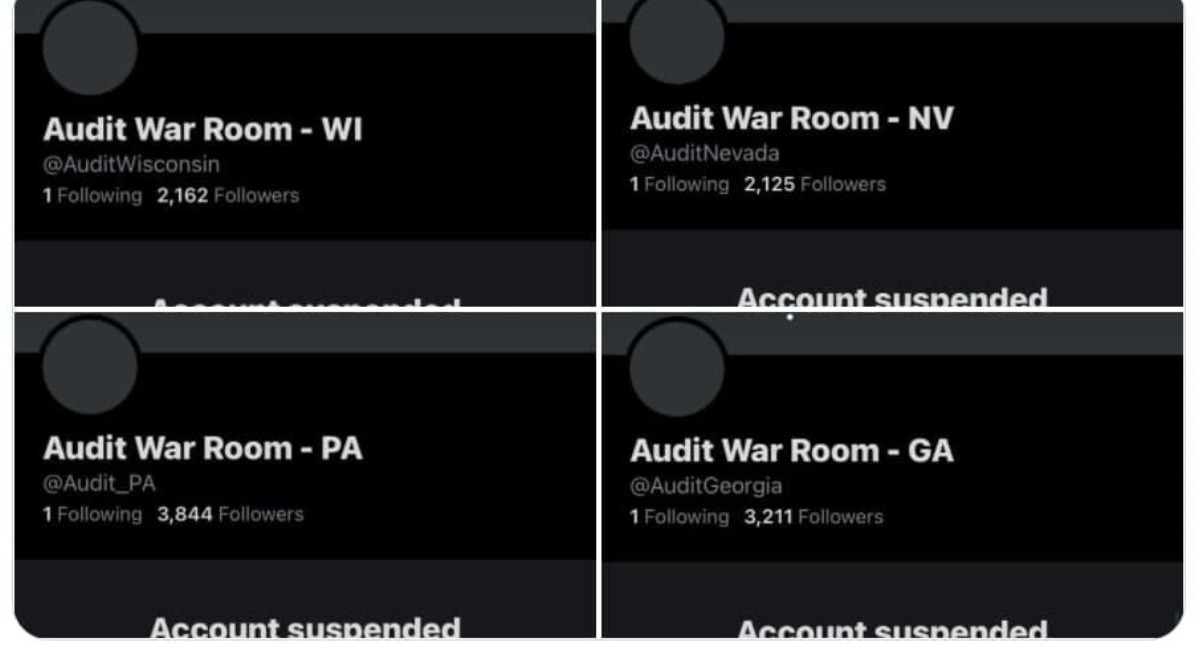 BREAKING: Twitter Suspends 'Audit War Room' Accounts For WI, PA, NV, GA, AZ While Dems Start 1/6 'Show Trial' - National File