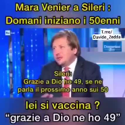 Mara venier a Sileri: Hai fatto il vaccino????