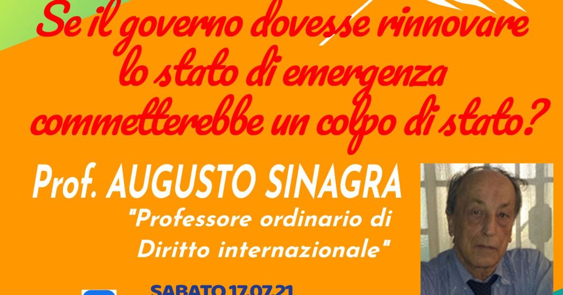 Intervistiamo il Prof. Sinagra, siamo vittime di un golpe?