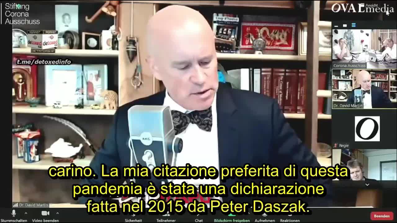 Dr. David MARTIN: “Le varianti non esistono. Il virus non proviene dalla natura”.