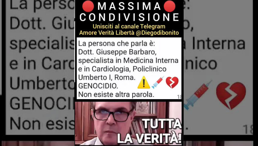 Dr.Giuseppe Barbaro....è genocidio!! - PeerTube.it