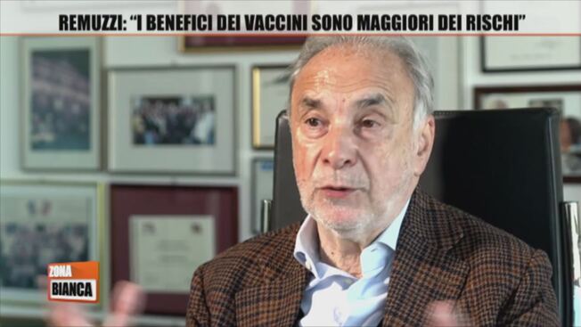 Remuzzi: "I benefici dei vaccini sono maggiori dei rischi" - Zona bianca Video | Mediaset Infinity