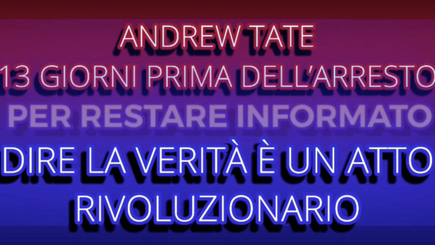 Andrew Tate - 13 Giorni Prima dell'Arresto - Dire la Verità è un Atto Rivoluzionario - PeerTube.it