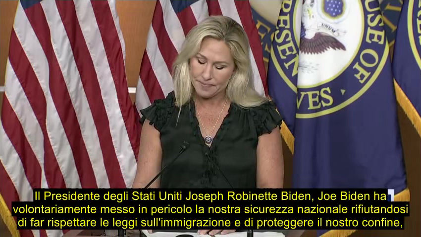 Marjorie Taylor Greene - deputata repubblicana -- "articoli per l'impeachment contro il presidente Joe Biden"-- […] - PeerTube.it