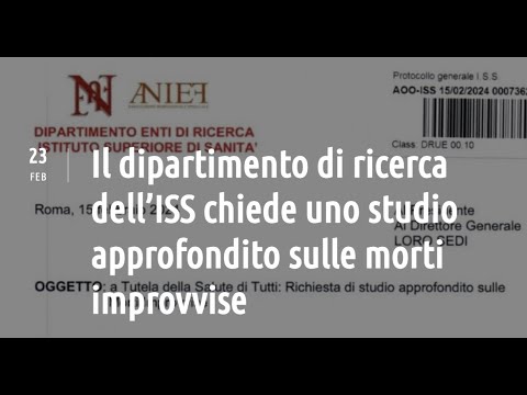 IL DIPARTIMENTO DI RICERCA DELL' ISS CHIEDE UNO STUDIO APPROFONDITO SULLE MORTI IMPROVVISE