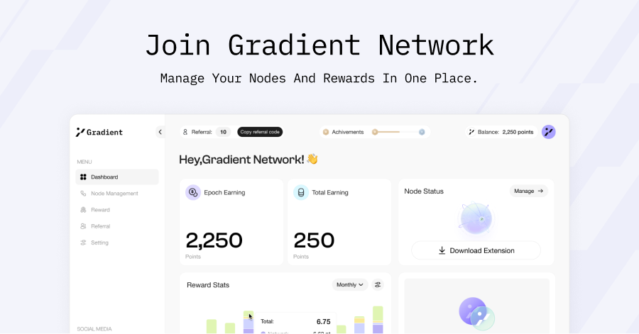 Gradient Network Dashboard